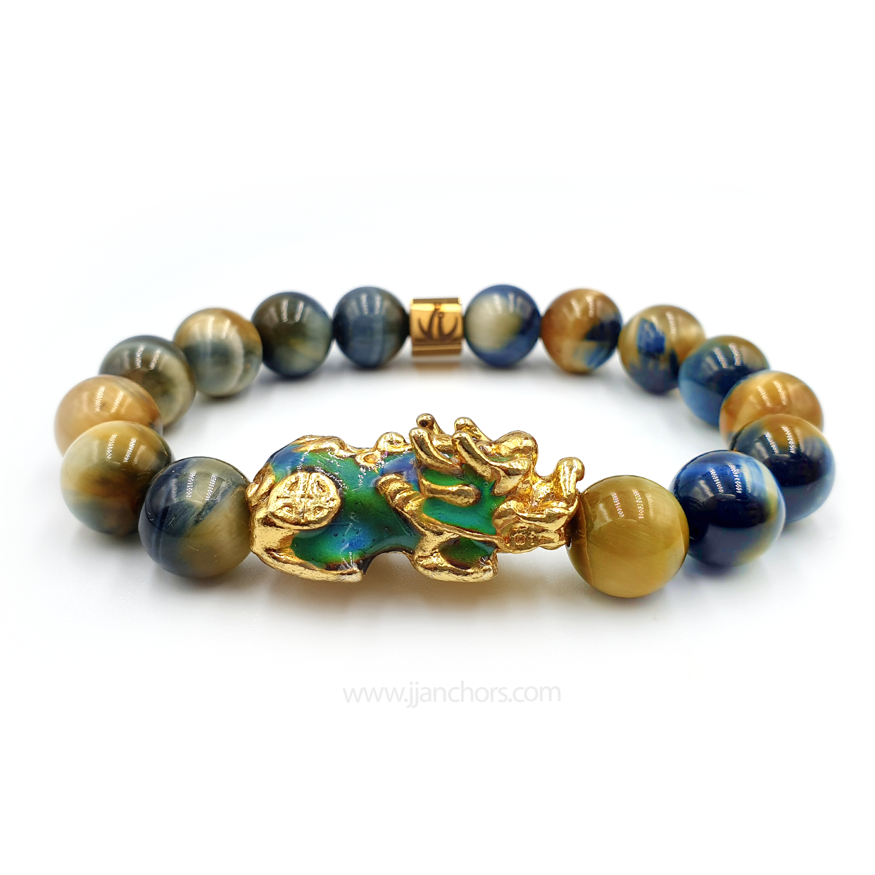 XXL Lucky Piyao in Golden Blue Tiger's Eye – JJ Anchors