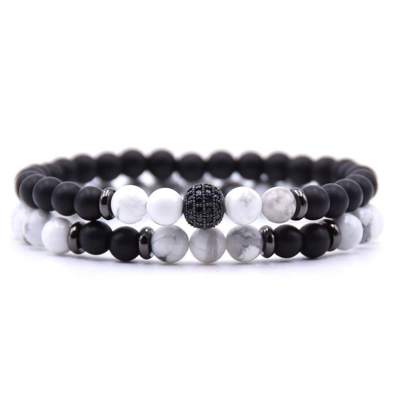 Twin Bracelets with Cubic Zirconia