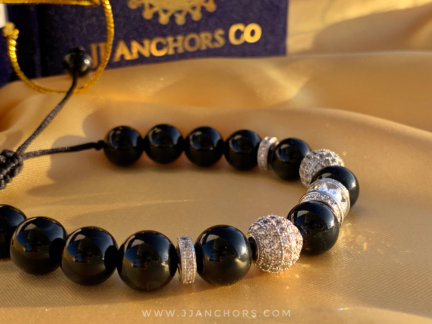 Arturo - Black Onyx | Silver Stainless Steel | Cubic Zirconia