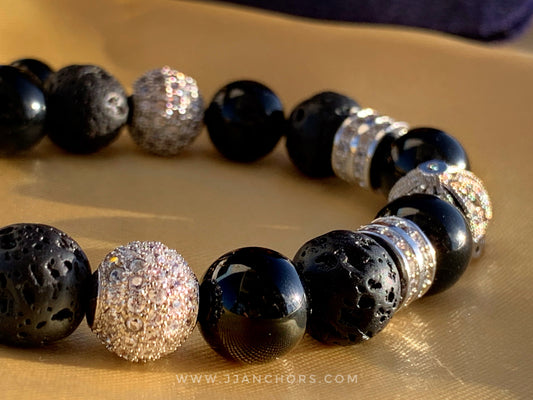Ares - Black Onyx | Stainless Steel | Cubic Zirconia