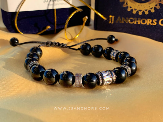 Aldo - Black Onyx | Jet Black Stainless Steel | Cubic Zirconia