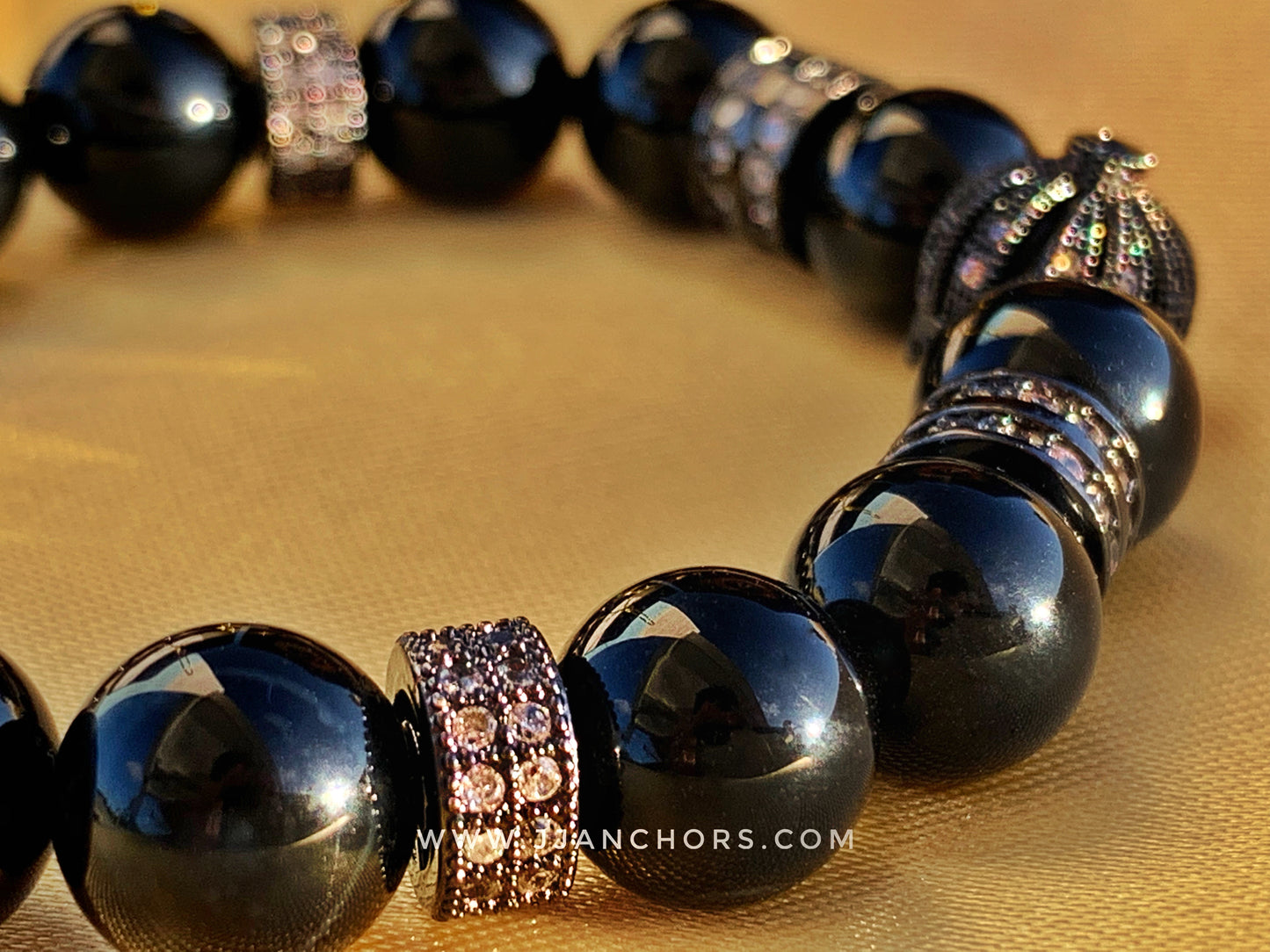 Arrio - Black Onyx | Jet Black Stainless Steel | Cubic Zirconia