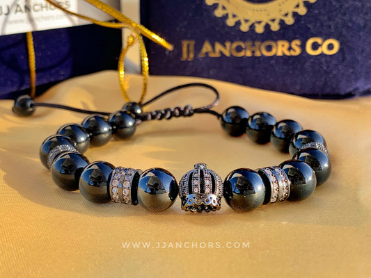 Arrio - Black Onyx | Jet Black Stainless Steel | Cubic Zirconia