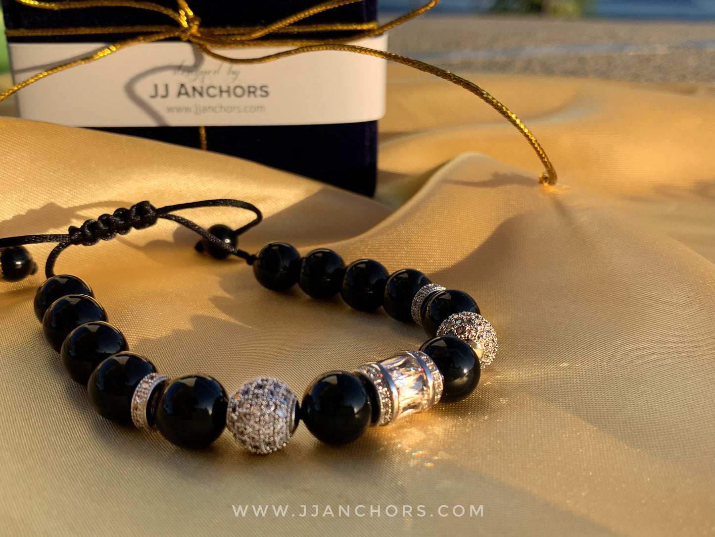 Arturo - Black Onyx | Silver Stainless Steel | Cubic Zirconia